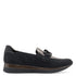 Jana Womens Black and Pewter Slip-On Softline Shoe 8-24766-43